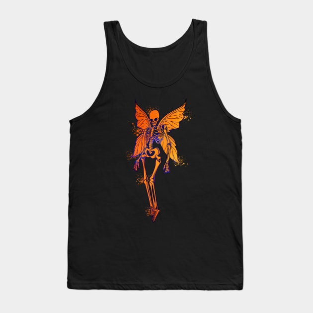 Colorful fairy skeleton with fairy wings - Fairycore Tank Top by Modern Medieval Design